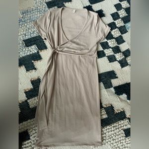 Maternity nursing wrap dress
